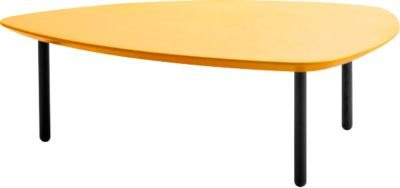 Beistelltisch Leyform EOS in Ginstergelb mit MDF Tischplatte und Stahlrohrfüßen, B: 98 cm, T: 91 cm, H: 31 cm - Bild 1