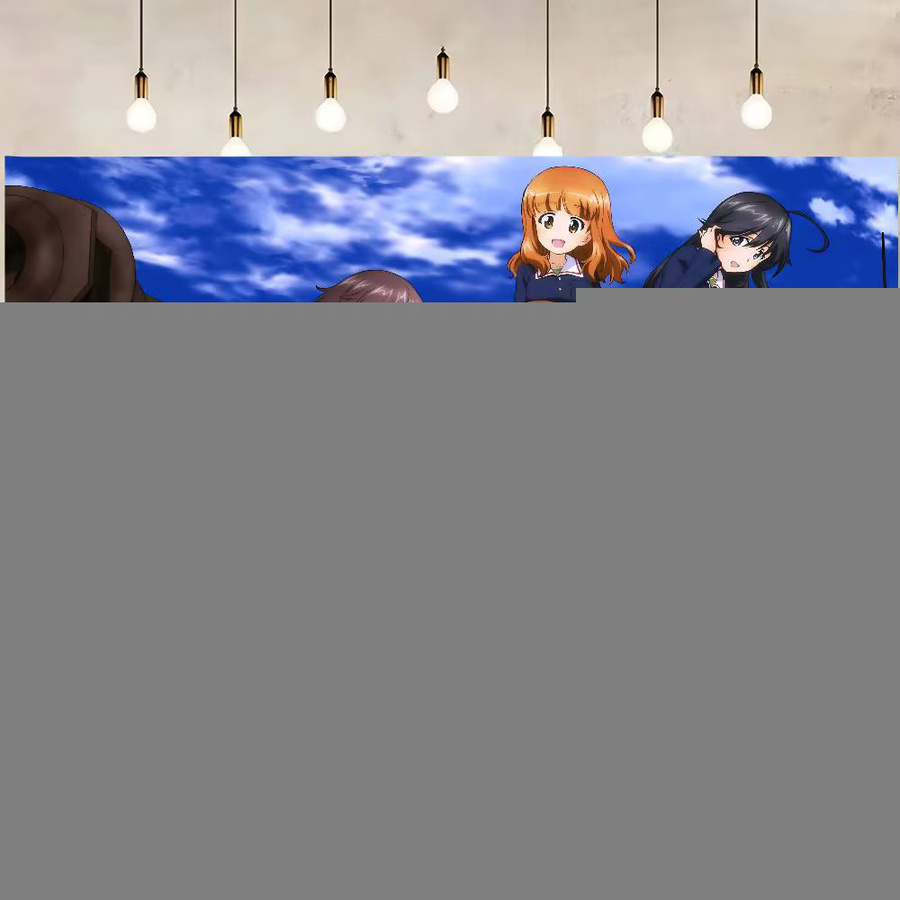 Mesuca Party Banner Japanische Anime Mädchen und Panzer Fotokulisse für Geburtstag und Fotostudio, Mehrfarbig, 70 x 70 cm - Bild 4