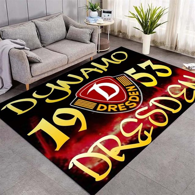LOLO IU Bereichsteppich SG Dynamo Dresden Vintage Streifen Wappen Design, B/L: 40 x 60 cm - Bild 1