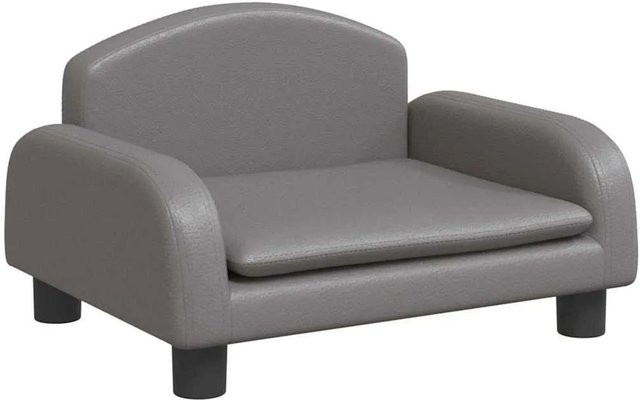 vidaXL Hundebett Sofa aus Kunstleder in Grau, B/T/H: 50 x 40 x 30 cm - Bild 1
