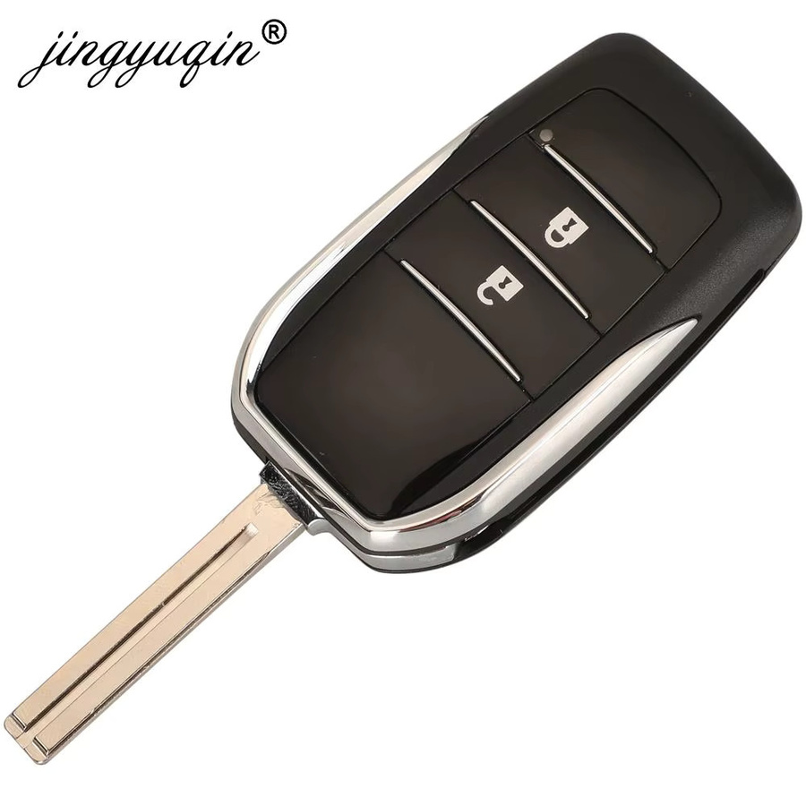 Jingyuqin Modifiziertes Klapp-Autoschlüsselgehäuse für Lexus RX300 RX350 RX400h SC430 GX470 LS400 GS300 ES300 ES330 LX470, Farbe: Schwarz - Bild 2