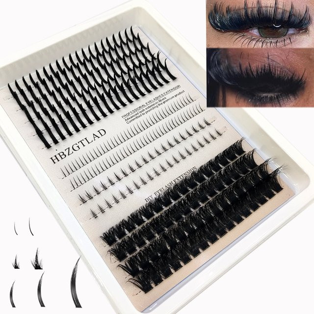 HBZGTLAD Wimpernbüschel, Black, Unisex - Bild 1