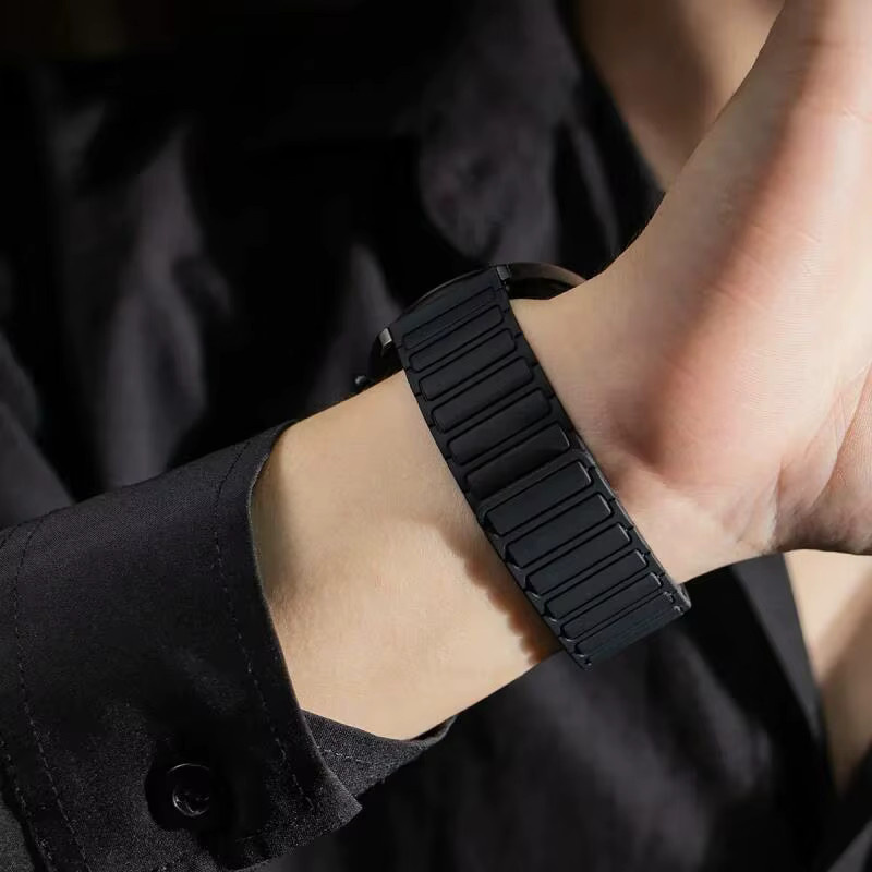Mibro Uhrenarmband Silikon, 22 mm, Schwarz, Unisex - Bild 5