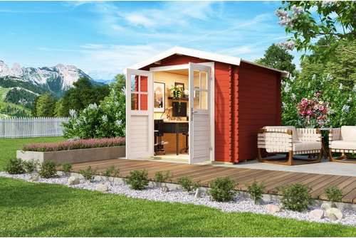 Mr. GARDENER Gartenhaus Dänemark aus Fichtenholz in Grün mit Satteldach, B/H/T: 271,3 x 222 x 260 cm - Bild 1