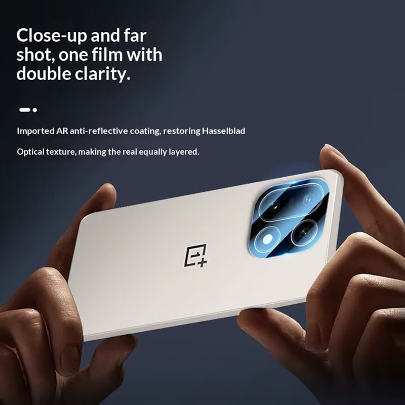 OnePlus 15 Kameraobjektivschutz aus Glas mit Vollkleber und Installationshilfe, Transparent/Schwarz - Bild 4