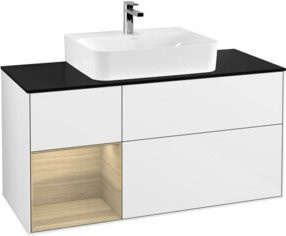 V&B Waschtischunterschrank Finion in Weiß glänzend lackiert, B/T/H: 120 x 50,1 x 60,3 cm - Bild 1