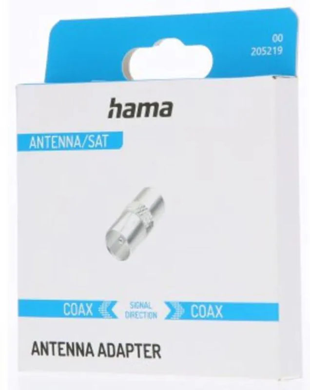 Hama Antennen-Adapter Koax-Stecker auf Koax-Stecker in Silber - Bild 2
