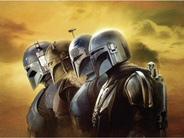 Komar Wandbild Star Wars The Mandalorian Line Up in Gelb, B: 30 cm, H: 40 cm - Bild 1