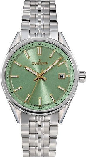 Dugena Damenuhr, Quarz, Edelstahl, Grün, 33 mm, 10 ATM - Bild 1