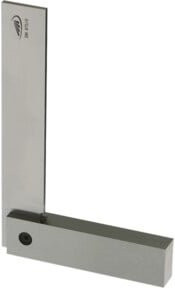 Helios-Preisser Anschlagwinkel mit starkem und schwachem Schenkel DIN 875/0 in Silber, B/H: 200 x 130 mm - Bild 1