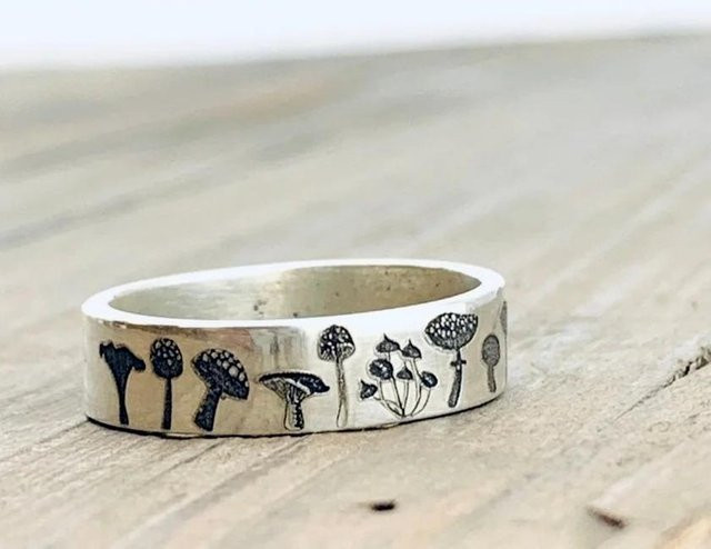 YIRAN Ring, Wildblumen Pilz, Kupferfarbe, Damen - Bild 1