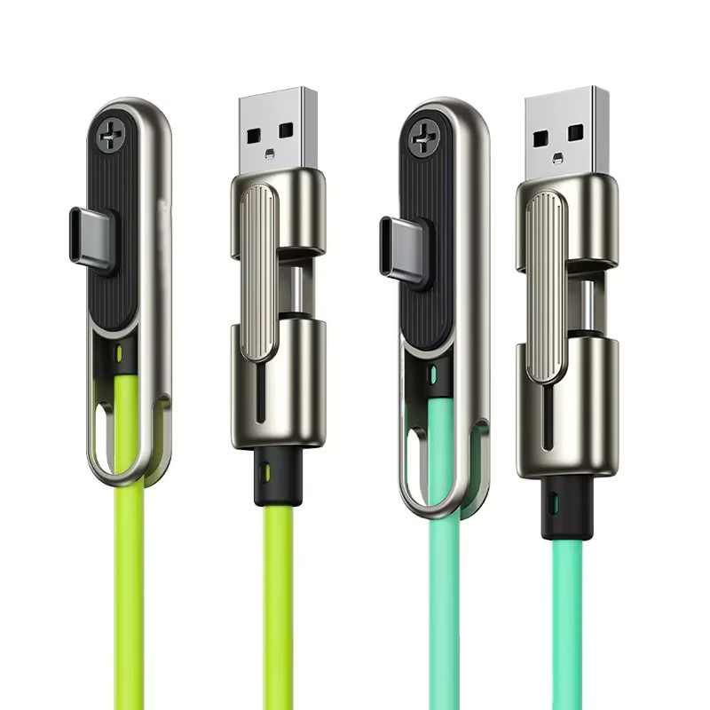 2-in-1 Verstellbarer Handy und Tablet Halter mit 240W PD USB-C Schnellladekabel in Blau, 1,2m Länge - Bild 2