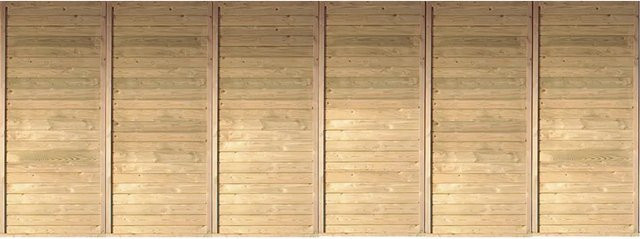 Karibu Rückwand für Doppelcarport aus Massivholz, braun, B/H: 540 x 200 cm - Bild 1