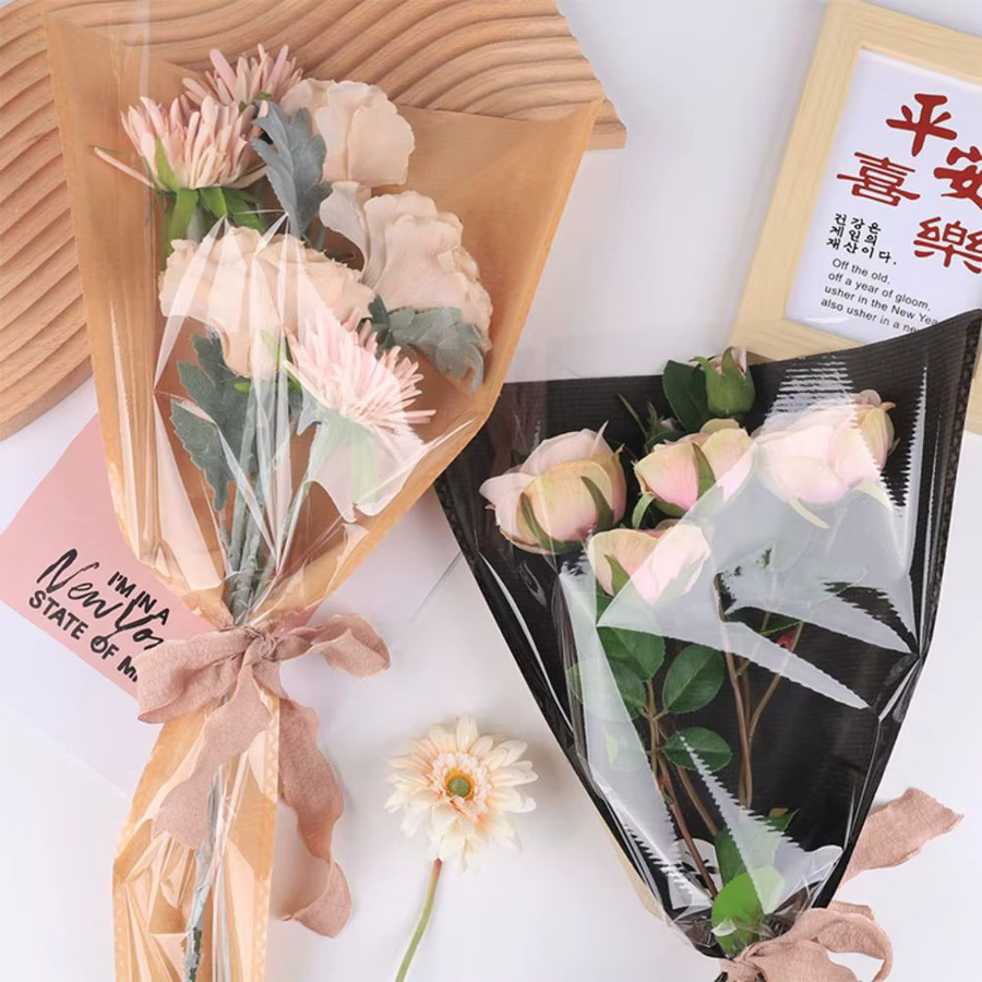 Transparente Kunststoff-Verpackungshüllen für einzelne Rosen und Blumenbouquets - Bild 2