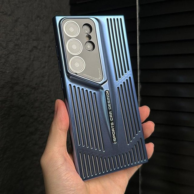 Stoßfeste und atmungsaktive Kühlungs-Schutzhülle für Samsung Galaxy S25 Ultra, S24 Ultra, S23 Plus und S22 in Silber, Lila, Schwarz oder Blau - Bild 1