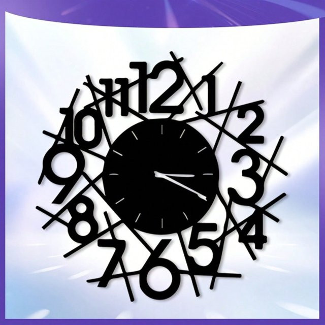 CIFBUY Vintage Wanduhr aus Metall in Schwarz mit römischen Ziffern im Retro-Design für dein Zuhause oder Büro - Bild 1