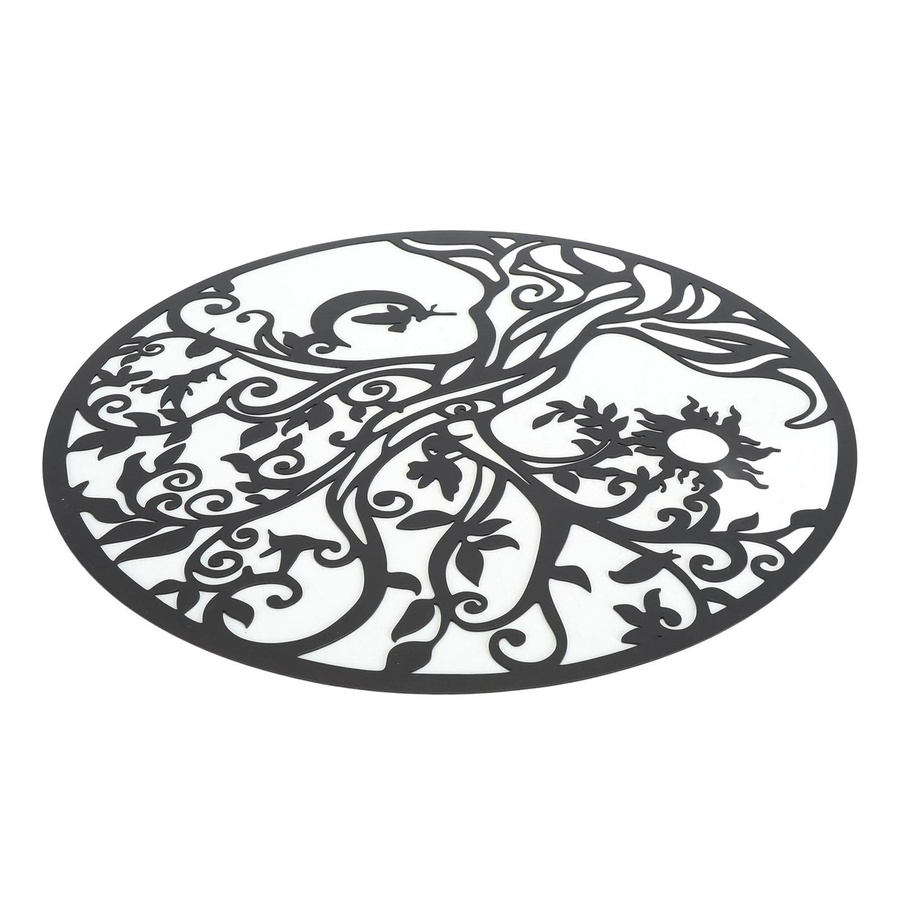 Dekorative Lebensbaum Wandkunst von Shoemst aus Metall, Rund, Schwarz, Durchmesser: 30 cm - Bild 2