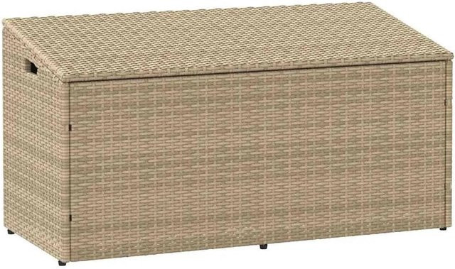 vidaXL Garten-Aufbewahrungsbox aus Poly-Rattan in Beige, B/T/H: 110 x 50 x 58 cm - Bild 1