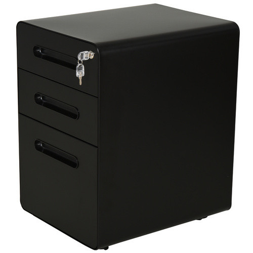 Vinsetto Aktenschrank aus Stahl in Schwarz matt B/H/T: 39 x 59 x 48 cm - Bild 6
