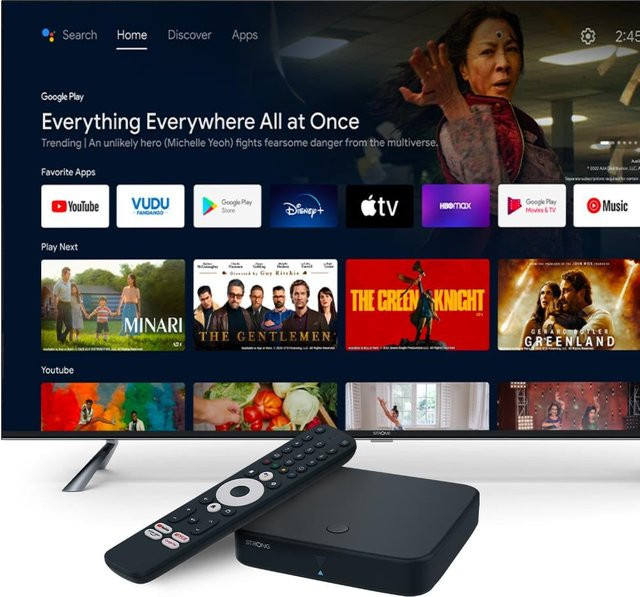 Strong 4K UHD BOX SRT 420 2 in 1 Smart TV Box in Schwarz mit Wi-Fi und Ethernet/LAN - Bild 1