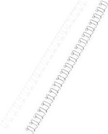 GBC Drahtbinderücken aus Metall in Weiß, Durchmesser: 12 mm - Bild 1