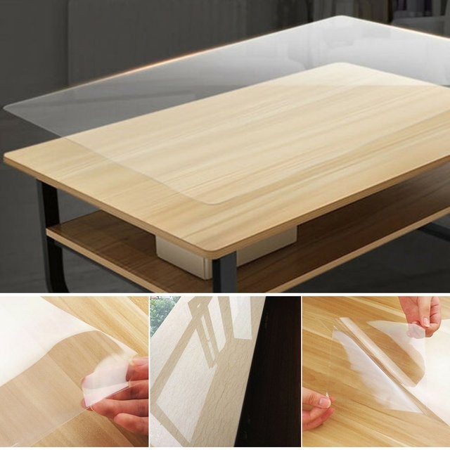 Transparente Schutzfolie für Schreibtisch und Tisch als wasserdichte Abdeckung, Breite: 100 cm, Tiefe: 30 cm - Bild 1