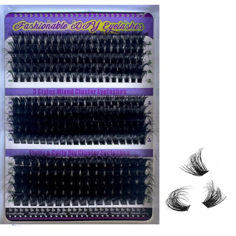 Cloison Wimpernbüschel, Black, 280 Stück, 10-18mm, D-Curl, Unisex - Bild 6
