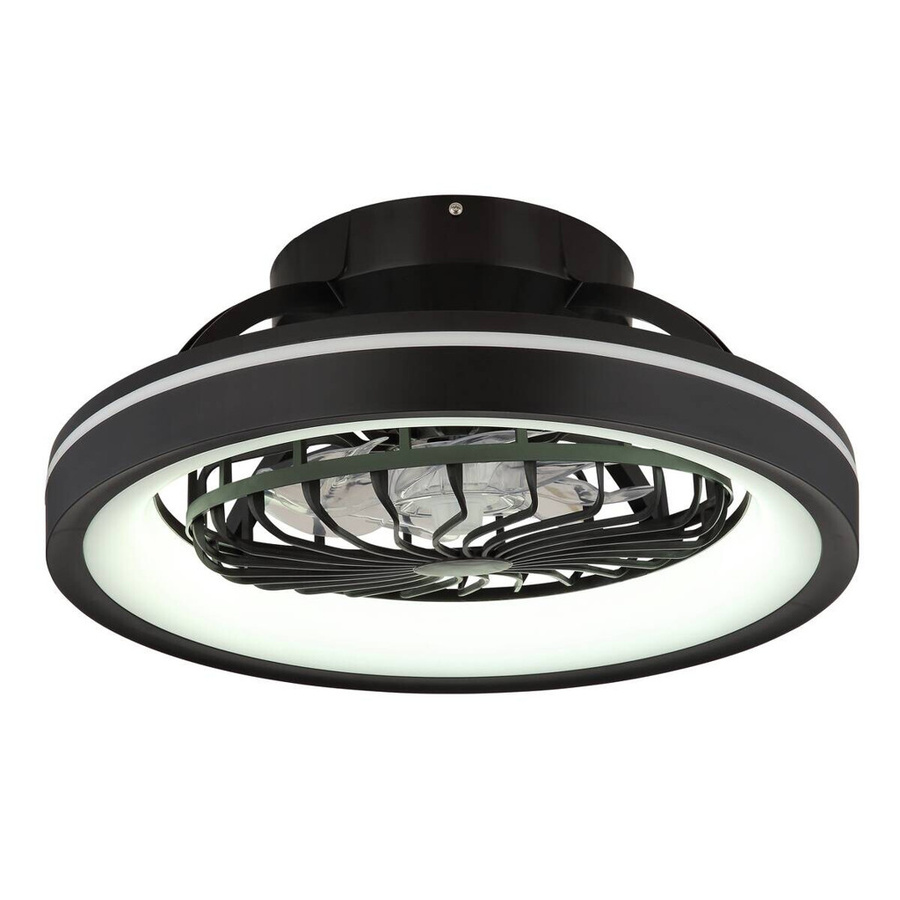 GLOBO LED-Deckenventilator DEANNE in Schwarz und Opal mit Fernbedienung und Dimmfunktion, Höhe: 20 cm, Durchmesser: 48 cm - Bild 2