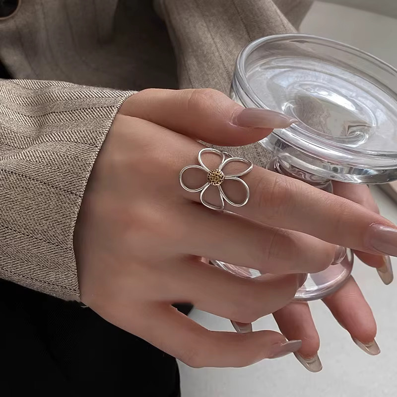 BFCLUB Ring, 925 Silber, Blumenring, Damen, minimalistisch - Bild 2