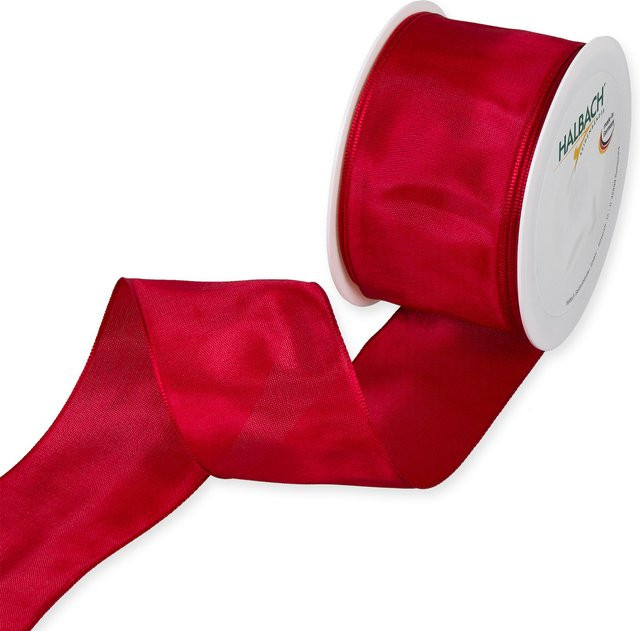 Halbach Drahtkantenband Rot, Breite: 60 mm, Länge: 3 m - Bild 1