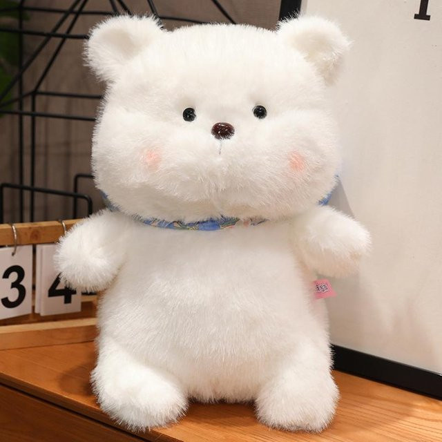 Süßer Mu Cheng Kawaii Bär mit Schleife Flügel, Plüschtier, Weiß, ab 14 Jahren - Bild 1