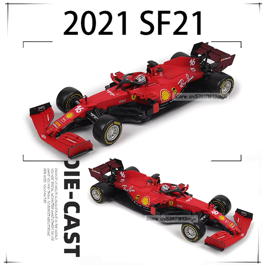 Bburago Ferrari SF25 # 16 Charles Leclerc, Formel-1-Legierungsauto-Modell, 1:18, ab 14 Jahren - Bild 3