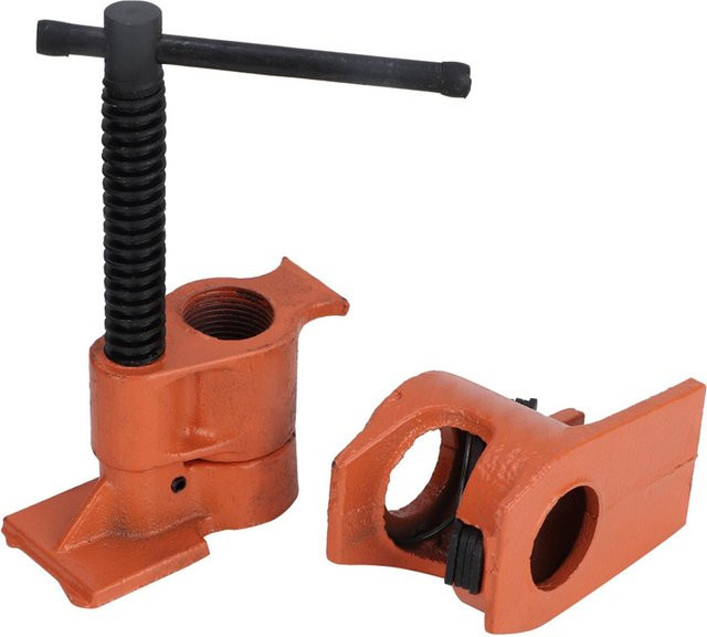 Painter Rohrklemmenbacken und Schraubstock Vorrichtungssatz für Holzbearbeitung in Orange und Stahl - Bild 1