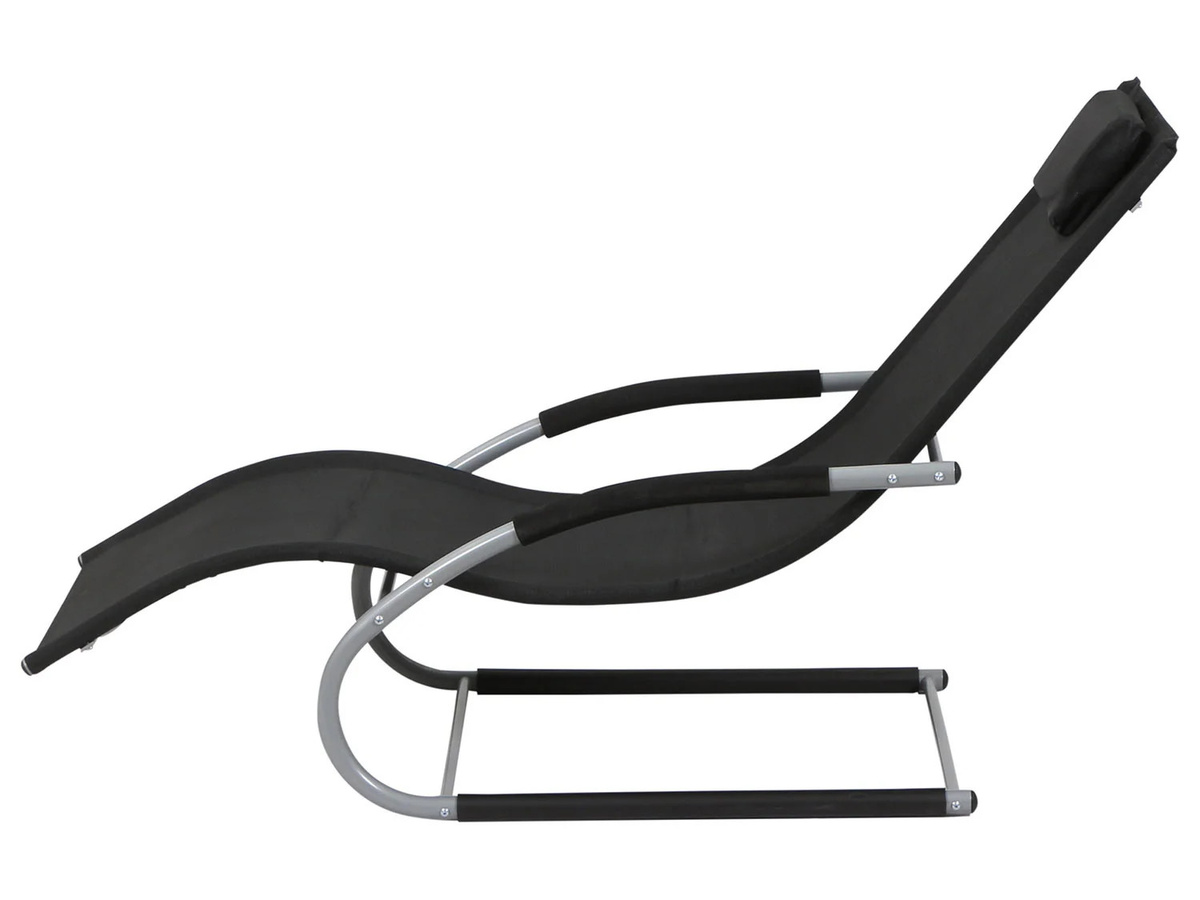 SIENA GARDEN Adria Bäderliege mit verstellbarem Kopfteil und Armlehnen aus Aluminium und Textilene, B/T/H: 146 x 62 x 87,5 cm - Bild 3