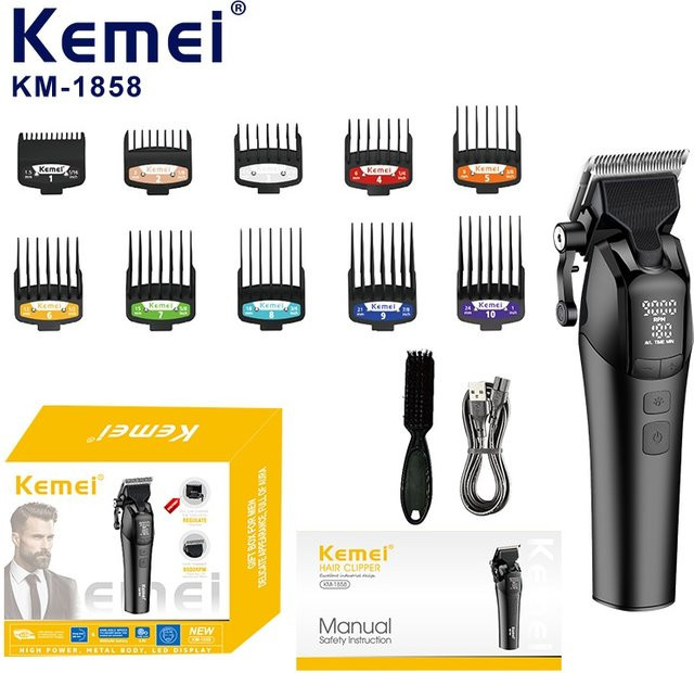 KEMEI Elektrischer Haarschneider KM-1858, Schwarz, Unisex - Bild 1