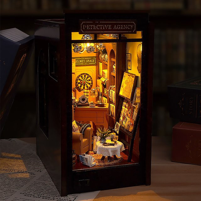 zuuton DIY Buch Nook Kit, 3D Puzzle, Holz, mit LED Lichter - Bild 1
