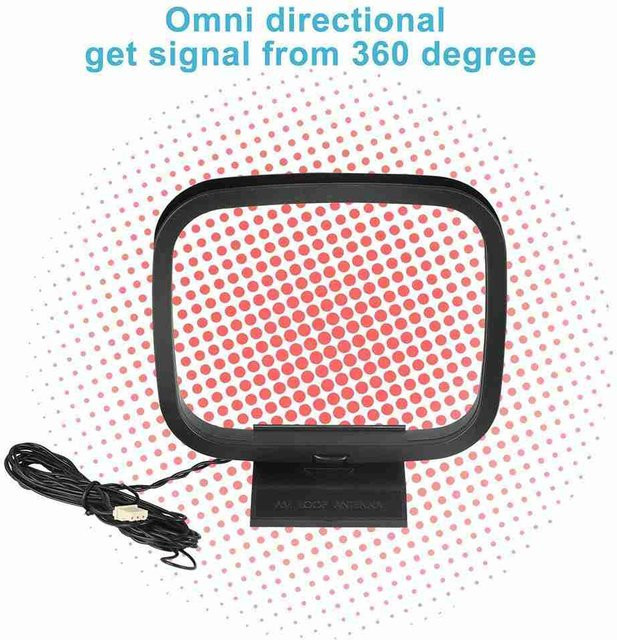 AM-Antenne 100726 Kabel A2505H-3P für AM-Signalempfang und AM-Radioantennenrahmen in Schwarz - Bild 1