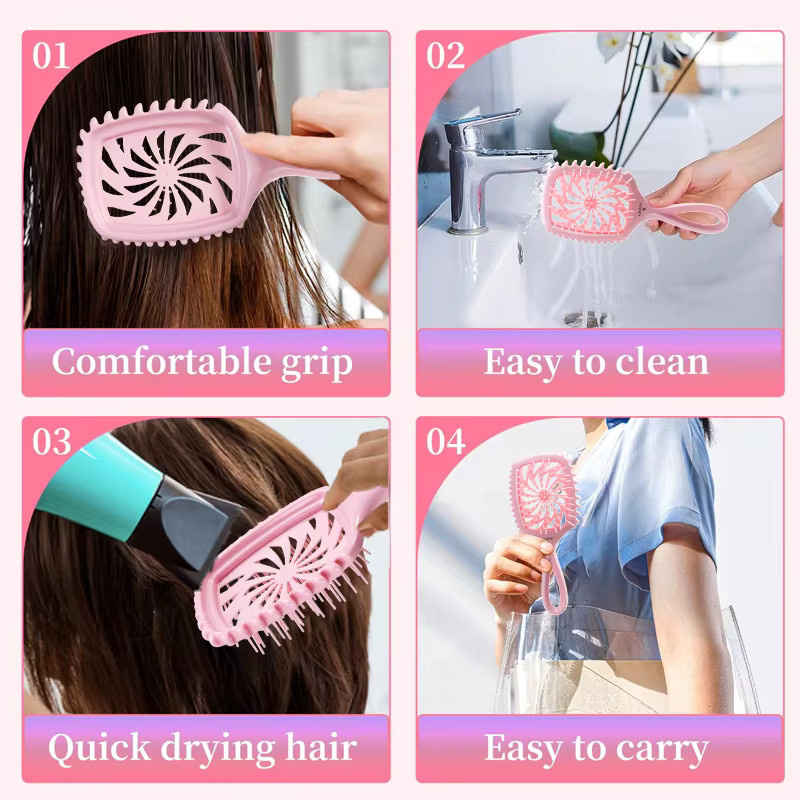 WANMEI Haarbürste, Unisex, für lockiges und trockenes Haar - Bild 2