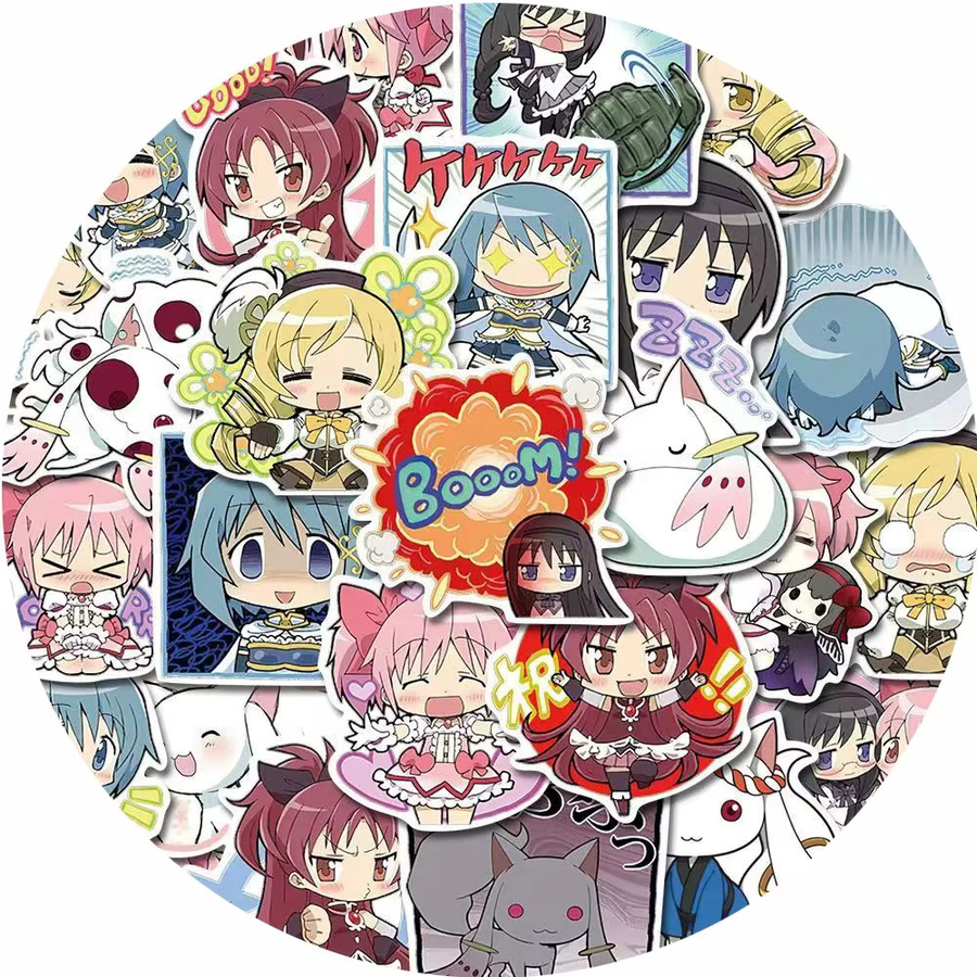 Bandai Puella Magi Madoka Magica Aufkleber, 48-teiliges Set, bunt - Bild 2