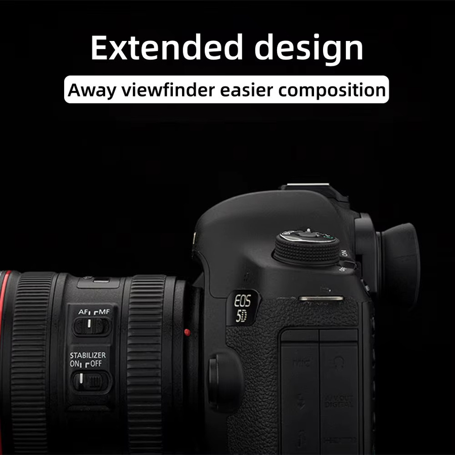 Silikon-Augenmuschel und Sucher-Schutzkappe für Canon DSLR Kameras in Schwarz - Bild 2