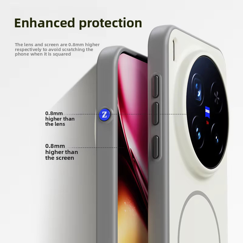 Magnetische Silikon-Schutzhülle für Vivo X300 und Vivo X300 Pro in Schwarz mit Unterstützung für kabelloses Laden - Bild 5