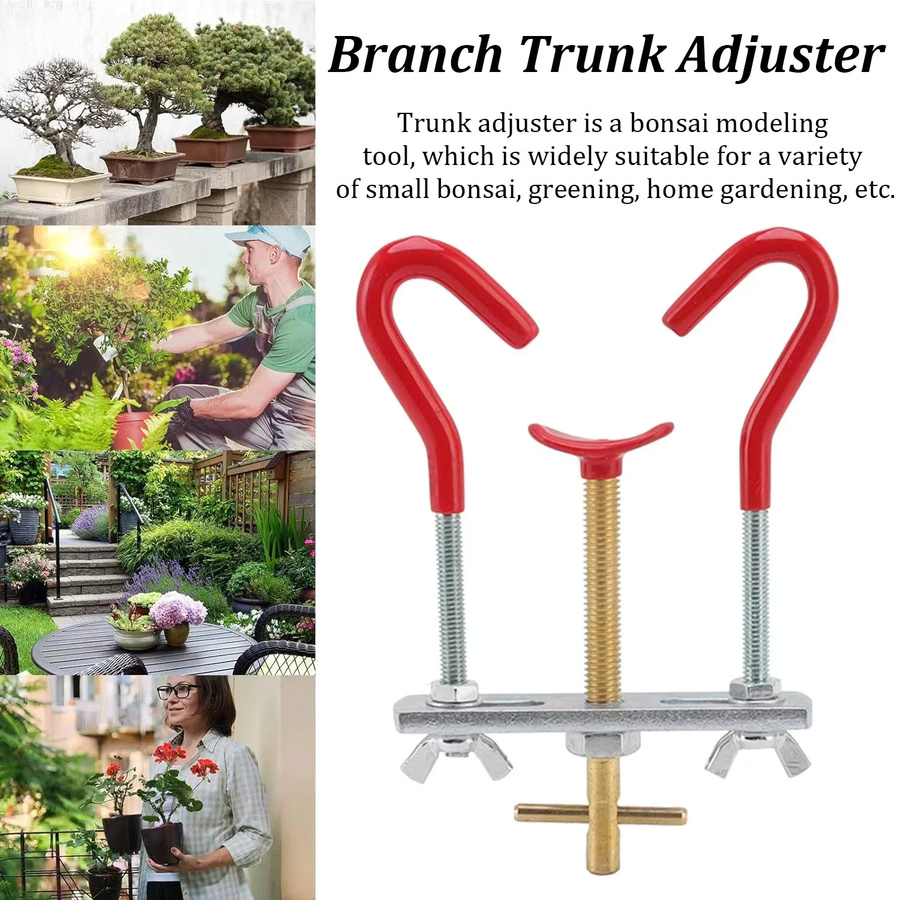 Bonsai Gestaltung Werkzeug Set aus Stahl in Rot für die Gartenarbeit und DIY Baumformung - Bild 3