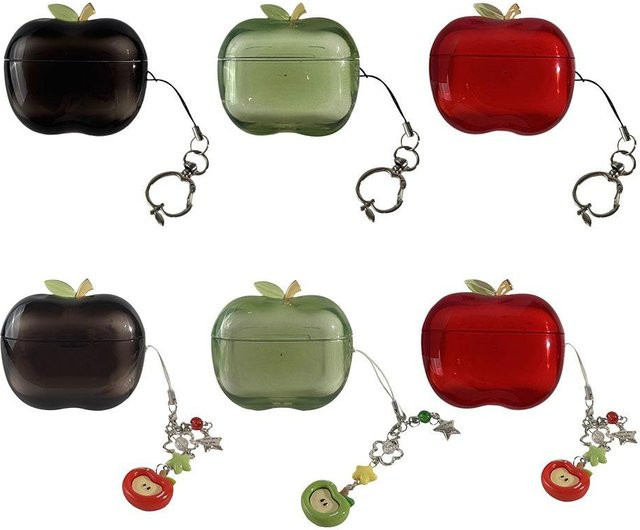 Schutzhülle für Apple AirPods Pro 1. und 2. Generation mit USB-C Anschluss in Schwarz, Rot und Grün - Bild 1