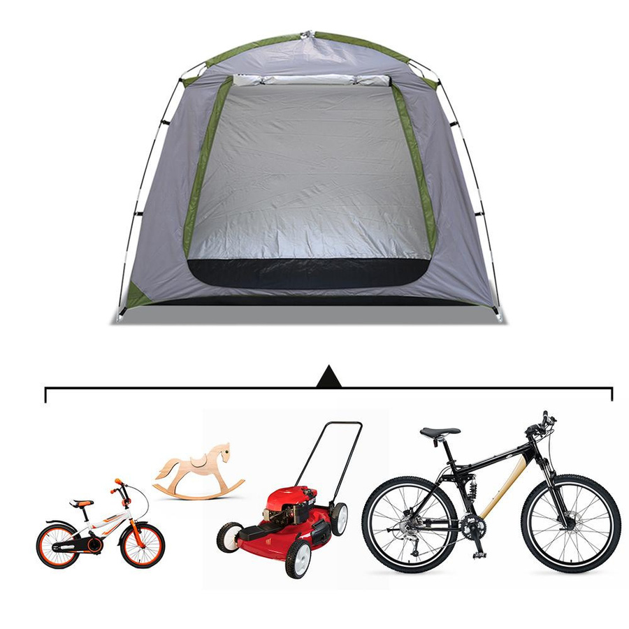 Nensit Wasserdichter Outdoor-Fahrradschuppen aus silberbeschichtetem Polyester und Glasfaser in Silber und Grau - Bild 4