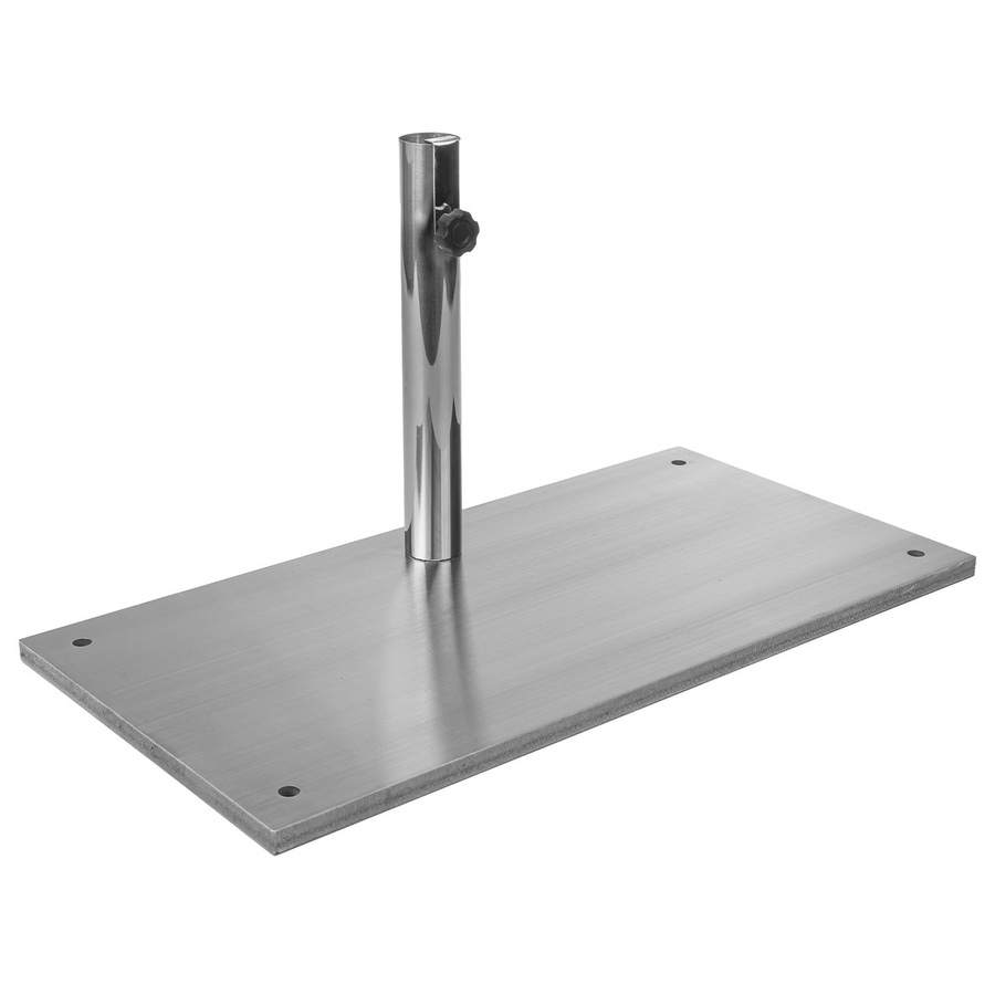 Anndora Sonnenschirmständer aus Edelstahl in Silber, 23 kg - Bild 1