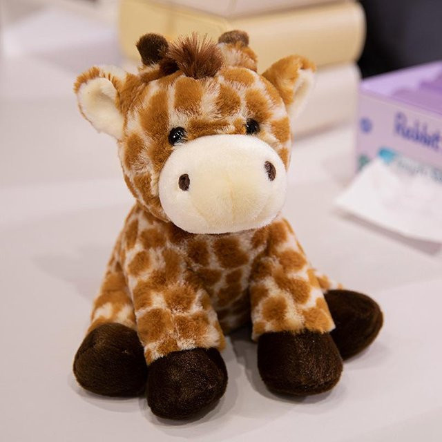 Giraffe Puppe Plüschtier, Giraffenprint, Bunt / Mehrfarbig, Braun - Bild 1