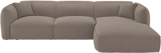 Maison Céphy Sofa Camilio L-Form in Taupe und Beige aus Chenille-Stoff Breite: 272 cm - Bild 1