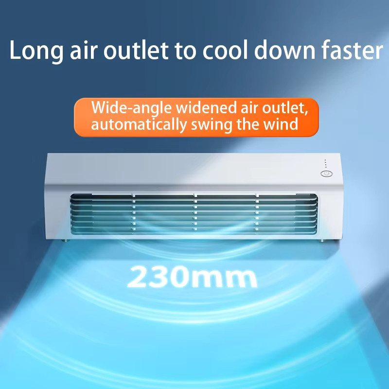NUOYING Wandventilator Silent in Blau und Weiß mit starkem Wind für Büro und Zuhause - Bild 2