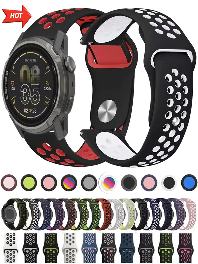 COROS Uhrenarmband Silikon, Schwarz, Unisex - Bild 5