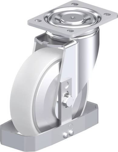 Blickle Stahlblech-Lenkrolle LH-PO 175K-FA-FS in Silber, Rad-Durchmesser: 175 mm, Tragfähigkeit: 500 kg - Bild 1